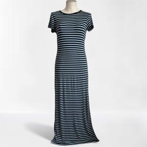 Michael Kors striped maxi tshirt dress